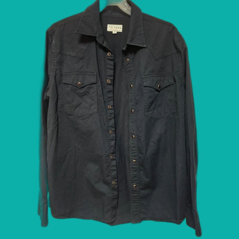 Tecovas Men's Western Black Style Shirt Size M